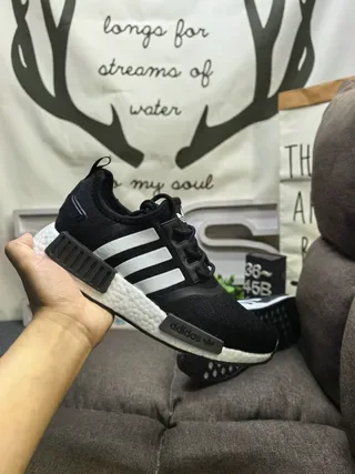 Adidas NMD R1 أبيض أحمر أزرق حذاء رياضي لايف ستايل 15