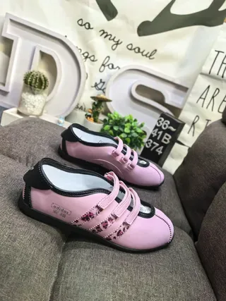 Adidas Pink Blue Laceless Hook-and-Loop Strap Sneakers 9