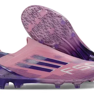 Adidas Chaussures de football avec upper rose violet dégradé ajustement chaussette terrain ferme