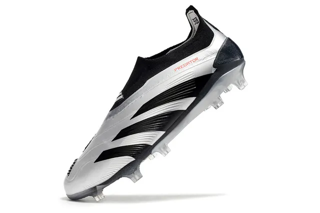 Adidas Predator prata preto solo firme sapatos de futebol 6