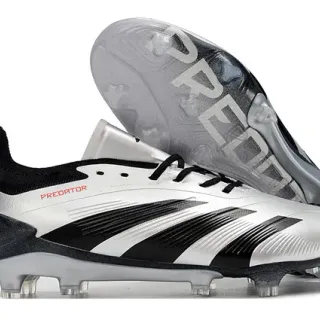 Adidas Predator Silver Black Firm-Ground Chaussures de football