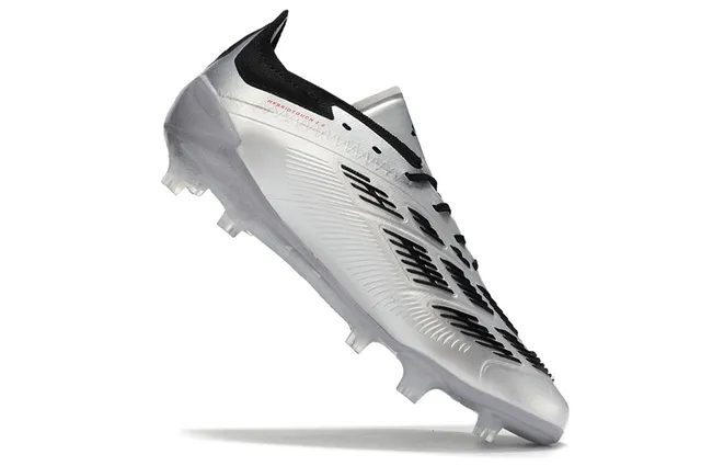 Adidas Predator Silver Black Firm-Ground أحذية كرة القدم 2