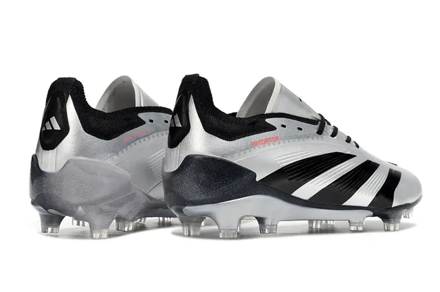 Adidas Predator Silver Black Firm-Ground أحذية كرة القدم 5