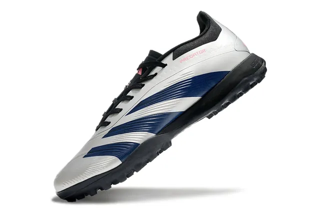Adidas Predator Silver Navy Low-Cut Synthetic Upper Three Stripes Turf Soccer Shoes 3