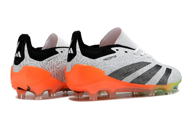 Adidas Predator সাদা কমলা জ্যামিতিক উপরের অংশ গ্র্যাডিয়েন্ট বাহ্যিক তলা কঠিন মাটি ফুটবল জুতা 3