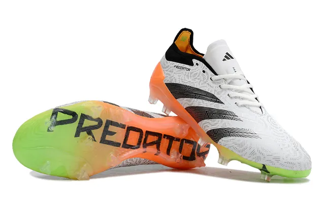 Adidas Predator সাদা কমলা জ্যামিতিক উপরের অংশ গ্র্যাডিয়েন্ট বাহ্যিক তলা কঠিন মাটি ফুটবল জুতা 4