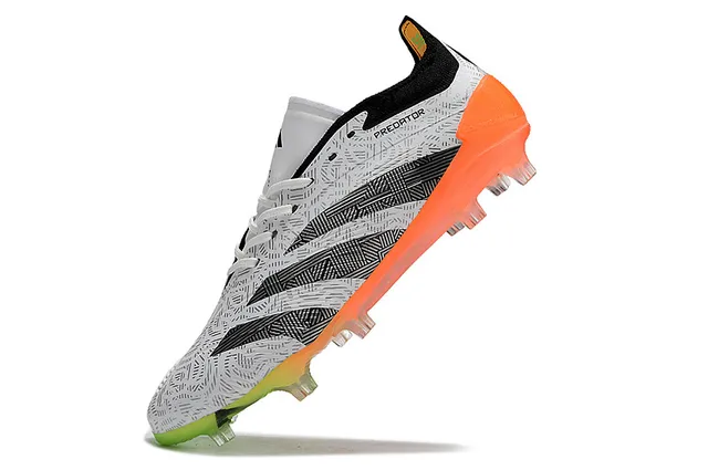 Adidas Predator সাদা কমলা জ্যামিতিক উপরের অংশ গ্র্যাডিয়েন্ট বাহ্যিক তলা কঠিন মাটি ফুটবল জুতা 5