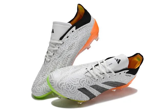 Adidas Predator সাদা কমলা জ্যামিতিক উপরের অংশ গ্র্যাডিয়েন্ট বাহ্যিক তলা কঠিন মাটি ফুটবল জুতা 7