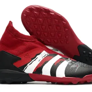 Adidas أحمر أسود عالي الارتفاع Sock-Fit ثلاث خطوط Graphic حذاء رياضي
