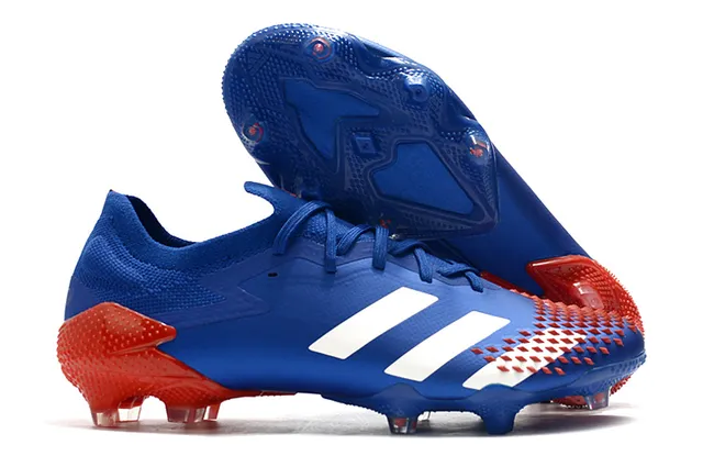 Adidas Rouge Noir Col Tricoté Lacets Asymétriques Chaussures de Football Sol Ferme 6