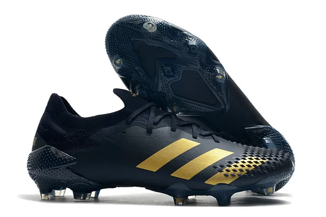 Adidas Rouge Noir Col Tricoté Lacets Asymétriques Chaussures de Football Sol Ferme 7
