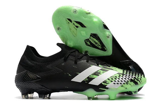 Adidas Rouge Noir Col Tricoté Lacets Asymétriques Chaussures de Football Sol Ferme 15