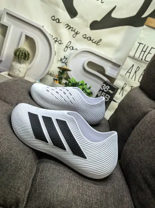 Adidas Zuecos Slip-On de Goma Moldeada Rojo 7