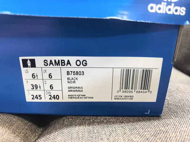 Adidas Samba Black Gold Low-Top Leather Upper Lifestyle Sneakers 2