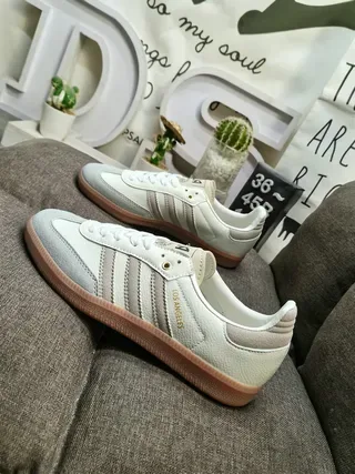 Adidas Samba Los Angeles Off-White Beige Tênis Lifestyle 7