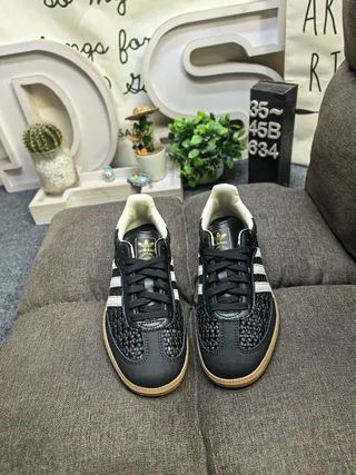Adidas Samba OG 黑色奶油橡皮生活方式运动鞋 10