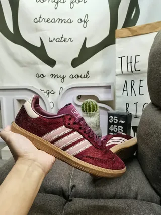 Adidas Samba OG Velours bordeaux et crème Lifestyle Sneakers 6