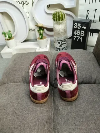 Adidas Samba OG Velours bordeaux et crème Lifestyle Sneakers 8