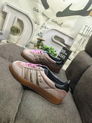 Adidas Samba OG Tênis Lifestyle em Camurça Rosa Poá 7