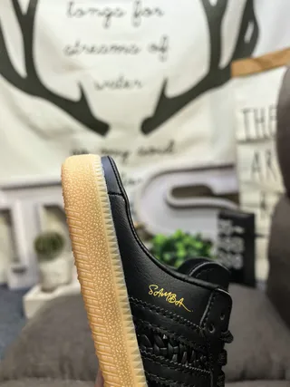 Adidas Samba 编织皮革 黑金橡 乐福鞋 3