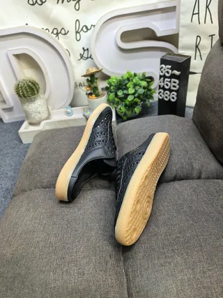 Adidas Samba 编织皮革 黑金橡 乐福鞋 6