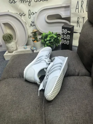 Adidas Silver White Low-Top Three-Stripe Side Panel Lifestyle Sneakers 6