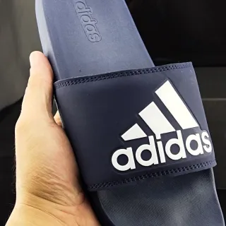 Adidas Slide 海军蓝 白色 Logo 拖鞋