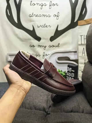 Adidas Spezial loafers de couro borgonha 5