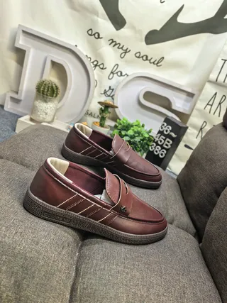 Adidas Spezial loafers de couro borgonha 9