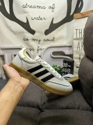 Adidas Spezial Tênis Lifestyle Brancas Pretas Gum 5