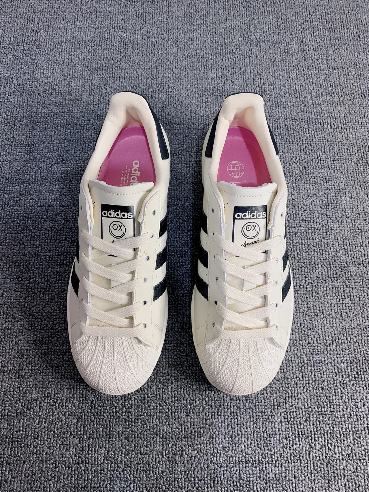 Adidas Superstar André Araiya Off-White and Black Lifestyle Sneakers 7