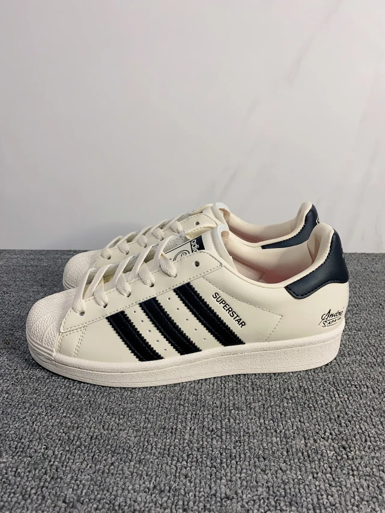Adidas Superstar André Araiya Off-White and Black Lifestyle Sneakers 8