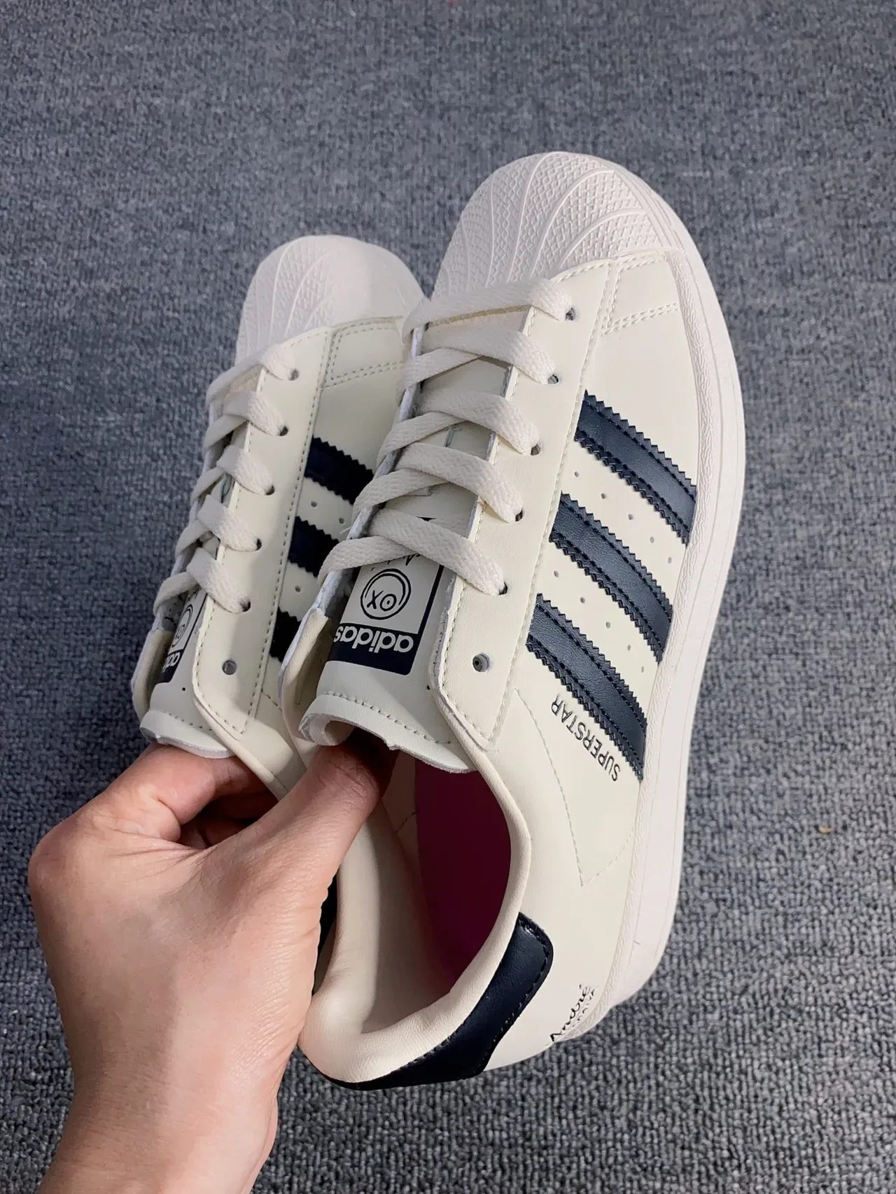 Adidas Superstar André Araiya Off-White and Black Lifestyle Sneakers 10