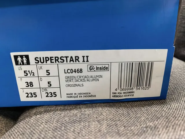 Adidas Superstar أحذية رياضية أسلوبية أزرق رمادي من الجلد المخملي 2