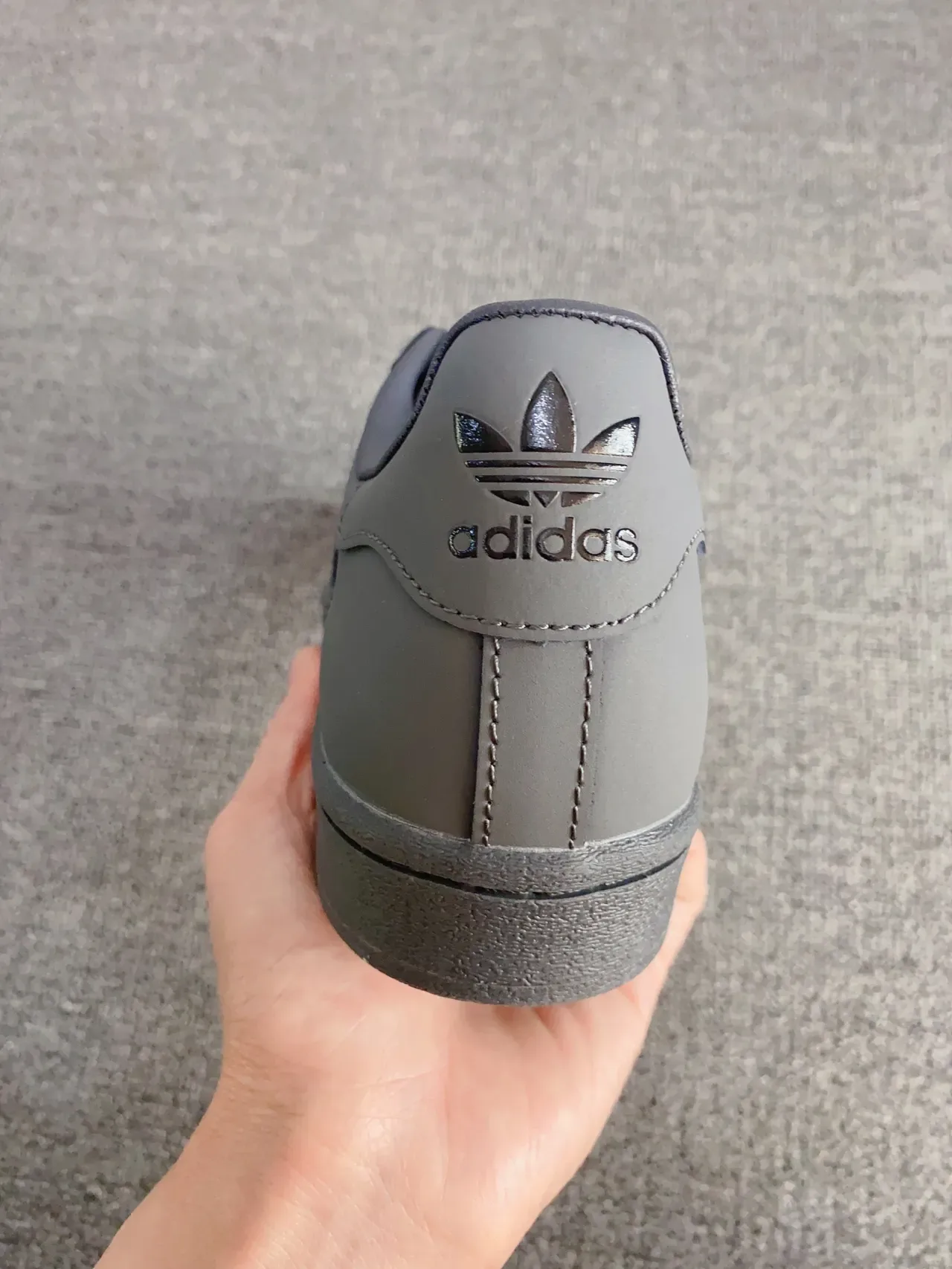 Adidas Superstar Monocromático Cinza Escuro Tênis Lifestyle 6