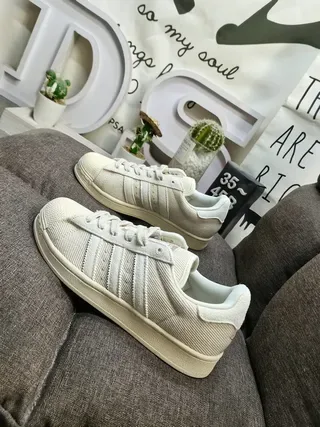 Adidas Superstar Off-White Tênis Lifestyle de Corduroy 7
