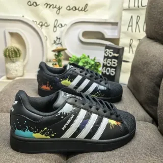 Adidas Superstar Éclaboussure de peinture Chaussures Lifestyle Noires