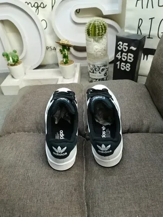 Adidas Superstar White and Black Lifestyle Sneakers 8