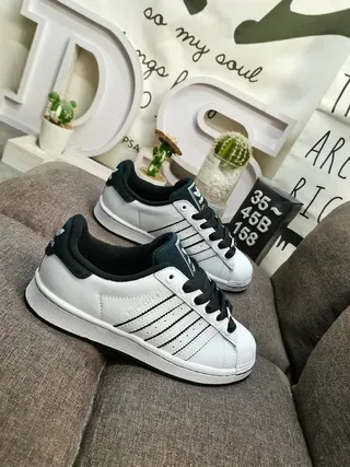 Adidas Superstar White and Black Lifestyle Sneakers 9