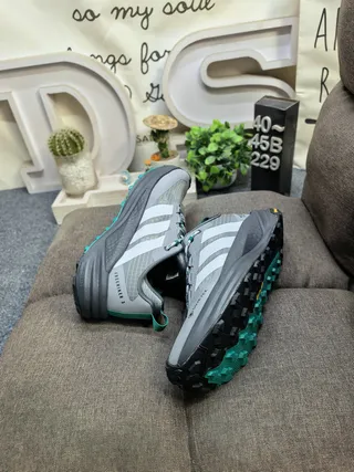 Adidas Terrex Cinza Verde Silhueta GORE-TEX Impermeável Tênis running 6