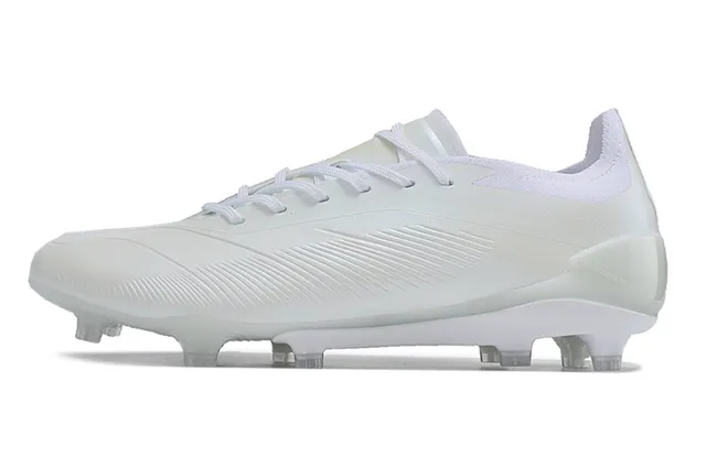 Adidas Blanc Monochrome Texturé Synthétique Supérieur Terre Firme Chaussures de Football 7