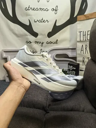 Adidas Blanc Argent Maille Supérieure Semelle Sculptée Sneakers Lifestyle 5