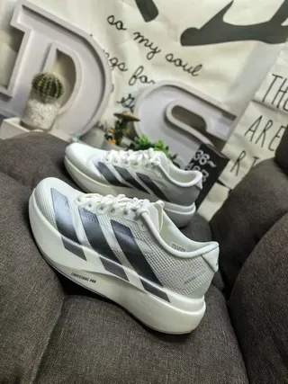 Adidas Blanc Argent Maille Supérieure Semelle Sculptée Sneakers Lifestyle 7