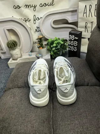 Adidas Blanc Argent Maille Supérieure Semelle Sculptée Sneakers Lifestyle 8