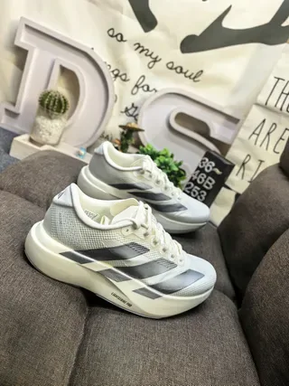 Adidas Blanc Argent Maille Supérieure Semelle Sculptée Sneakers Lifestyle 9