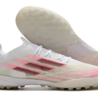 Adidas X White Pink Low-Cut Synthetic Mesh Upper Turf Soccer Shoes