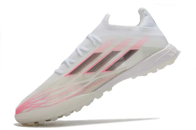 Adidas X blanc et rose basse coupe maille synthétique supérieure gazon chaussures de football 3