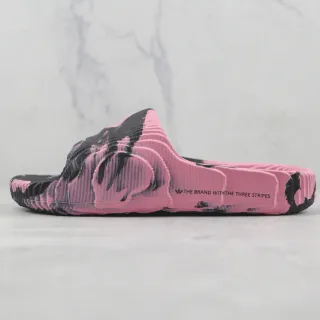 Adidas Yeezy Slide 粉黑大理石纹模制EVA拖鞋