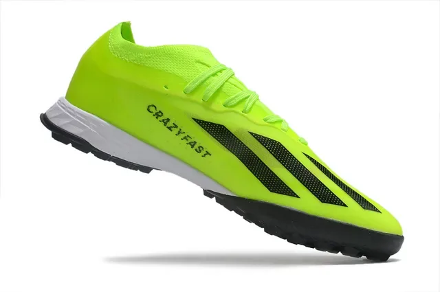 Adidas أصفر أسود Low-Cut Synthetic Upper Molded TPU Cage Turf أحذية كرة القدم 2