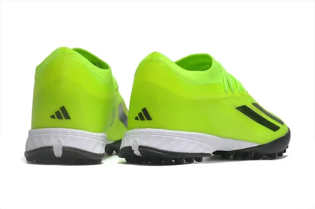 Adidas أصفر أسود Low-Cut Synthetic Upper Molded TPU Cage Turf أحذية كرة القدم 5